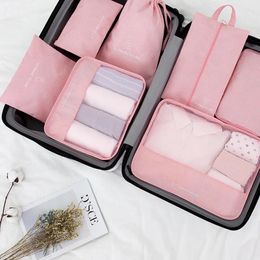 Storage Bags JBTP Travel Organiser 7pcs/set Packing Cubes Luggage Bag Clothes Cosmetics Wash Supplies Shoes Waterproof