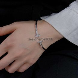 2024SS Classic Brand Letter T Bangle Bracelet Stainless Steel Jewellery for Women Giftq9