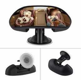 360° Adjustable Car Baby Child Back Seat Rear View Safety Mirror With Suction Cup Black Car Back Seat Kid Rear Facing Mirror6745135307818