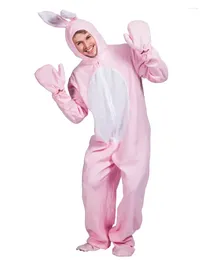 Men's Body Shapers Halloween Stage Props Costume Pink Adult Animal Pajamas