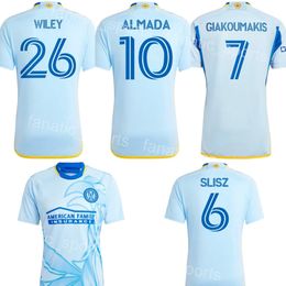 Team Soccer 7 Giorgos Giakoumakis Jersey 24/25 FC 28 Tyler Wolff 26 Caleb Wiley 9 Saba Lobjanidze 6 Bartosz Slisz 20 Edwin Mosquera Football Shirt Kits YaTeLanDaLian