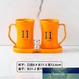 Light Luxury Couple Gargle Cups Storage Rack Bathroom Ceramic Tooth Cup Wash Cups Toothbrush and Tooths Cups Set