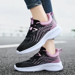 Casual Shoes Women Running Fashion Mesh Sneakers For Outdoor Non Slip Lace Up Tone High Quality Baskets Femmes