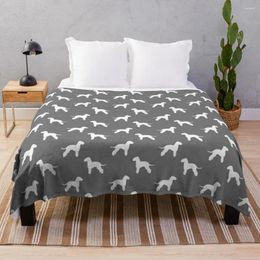 Blankets Bedlington Terrier Silhouette(s) Throw Blanket Decorative Thin For Sofa Designer