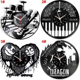 ZK20 Vinyl Clock vinyl record wood art clock 16 Colours light Support customization game logo, anime characters, stars, etc.050