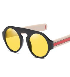 Vintage Round Sunglasses Women Brand Designer Retro Red Green Sun Glasses Oversized Clear Yellow Shades Unisex Eyewear 2018 New2712847