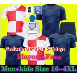 2025 Croacia Modric Soccer Jerseys National Mandzukic Perisic Kalinic 2024 Euro Cup Croatia Football Shirt Kovacic Rakitic Kramaric Men Kids Kit Uniforms