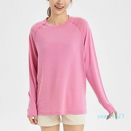 al Yoga Shirt Long Sleeve Womens Yoga Shirts Clothes Long Crop Top al Fitness TP0670