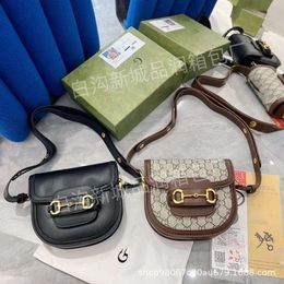 Shop Factory Wholesale New Half Round Saddle Bag Horseshoe Buckle Womens Single Shoulder Diagonal Cross Underarm Texture Western Style