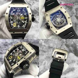 Elegance Watch RM Watch Elegant Watch RM030 Full Skeleton Dial 18K White Gold Watch Mens Moving Storage Display Automatic Mechanical Watch