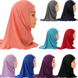 Ethnic Clothing 2-6 Years Kids Girls Hijab Muslim One Piece AI Amira Islamic Prayer Hijabs Overhead Cap Headscarf Wrap Turban Pull On Ready