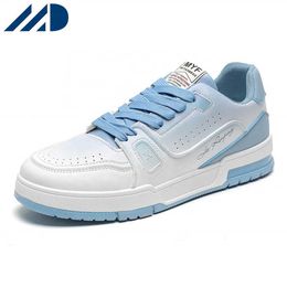 HBP Non-Brand Mens Shoes New Niche Design Youth Sports Casual Board Shoes Gradient Colour Small White Trend Shoes