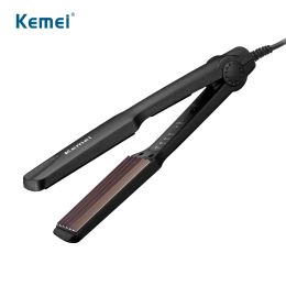 Irons 220240V Kemei Curling Iron Corn Hair Curler Temperature Tourmaline Ceramic Hair Crimper Adjustable Styling Tools EU Plug 40D