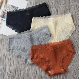 Kadın Panties Dikişsiz Pamuklu İç Çamaşır Seksi Orta Çizgili Çizgili Kılavuzlar Strathts Suppants Nefes Alabilir iç çamaşırı iç çamaşırı