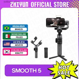 Stabilizers Zhiyun official smooth 5 3-axis universal joint for mobile handheld stabilizer smartphone suitable iPhone 14 PRO MAX/Samsung// Q240320