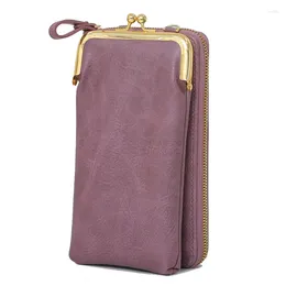 Shoulder Bags Solid Colour Light Luxury Women's Package Summer Multifunctional Zipper Cross-body Mobile Phone Bag Portable Purse