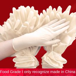 Disposable gloves food grade rubber latex household durable womens direct selling wholesale surgery beauty dishwashing 240314