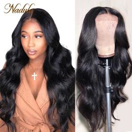 Synthetic Wigs Nadula Hair Lace Front Wigs 13x4 Brazilian Body Wave Wig 4X4 Lace Closure Human Hair Wigs 5x5 HD Lace Frontal Wig For Women 240328 240327