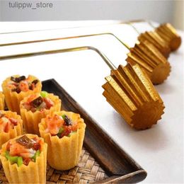 Baking Moulds Egg tart pastry Creative dish small golden cup mold Cup shaped food mould baking accessories Baking mould DIY fried snack tool L240319