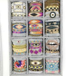 Bangle Bracelet BLUESTAR women bracelet MIYUKI Turkish eye mouth Pulseras Mujer Fashion Handmade bead with crystals bracelets Jewellery 240319
