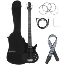 Hanger 5 String Bass Guitar 24 Frets Maple Body Electric Bass Guitarra With Bag Strap Strings Necessary Guitar Parts & Accessories