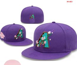 2024 Men's Baseball Diamondbacks Fitted Hats Classic World Series Hip Hop Sport SOX Full Closed LA NY Caps Chapeau 1995 Stitch Heart " Series" " Love Hustle Flowers