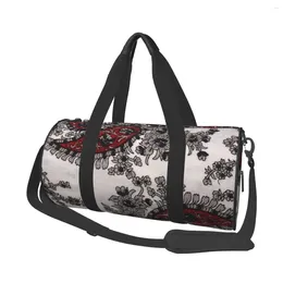 Outdoor Bags Ornamental Floral Paisley Gym Bag Traditional Luggage Sports Men Design Large Capacity Novelty Fitness Oxford Handbags