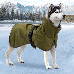 Dog Apparel Windproof Large Winter Clothes Warm Fleece Big Coat Jacket Waterproof Labrador German Shepherd Husky Clothing