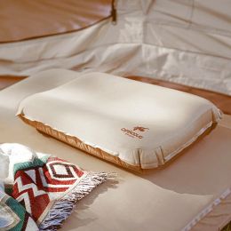 Mat CHANODUG Outdoor Camping Portable Auto Inflatable Pillow 3D Comfortable Headrest High Elasticity Rebound Cotton Cheese Pillow