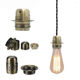 Lamp Holders Ceramic Core Edison E27 Bulb Holder DIY Lighting Accessories Full Teeth Self-locking Head Plating Alloy Screw Base