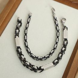 Bangle Silver And Gold Color For Punk Men Women Fashion Jewelry Neutral Cuban Link Chain Men's Bracelet