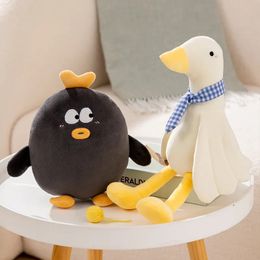 2024 Little Cute Duck Doll Creative Plush Black Soy egg Doll Baby Sleeping Doll