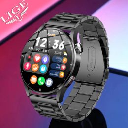 Watches 2024 AMOLED HD Screen Smart Watch Body Temperature Sport Men Waterproof Smartwatches Bluetooth Call Ai Smart Voice Watch+Box