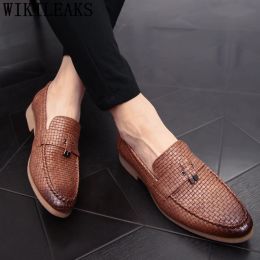 Shoes Mens Dress Shoes Loafers Wedding Suit Shoes Men Black Official Shoes For Men Fashion Coiffeur Sepatu Slip On Pria Buty Meskie