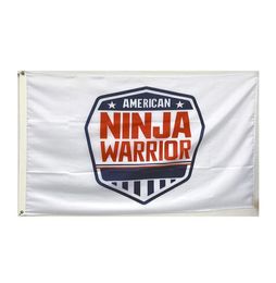 American Ninja Warrior Flag Shield Banner Competition Obstacle ANW Race Gym 3X5 Feet Grommets Fade Resistant Double Stitched Premi3638915