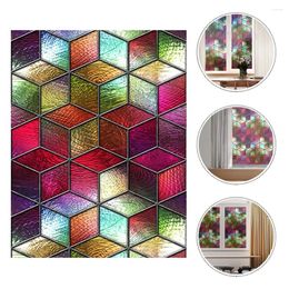 Window Stickers Homoyoyo Privacy Film 3D Non Adhesive Opaque Cling Stained Frosted Glass Decals Door Decorative Sticker Home