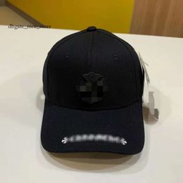 Cross Letter Embroidered Baseball Hat Chrome H Men's and Women's Sports Shading Fashion Duck Tongue Chromees Hearts 982B 419