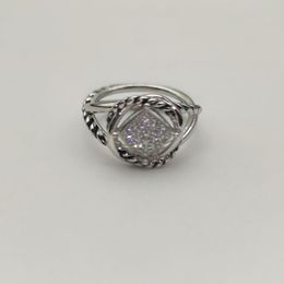 DY Twisted Vintage Design Moissanite Ring Love Diamond Ring Men Genly Fashion Jewelry
