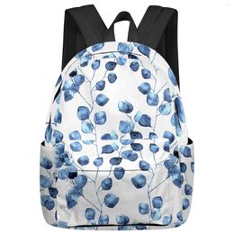 Backpack Flower Watercolor Leaves Student School Bags Laptop Custom For Men Women Female Travel Mochila