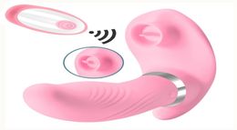 Butterfly Dildo Vibrator For Women Wearable G Spot Clitoris Stimulator Adult Sex Toys Wireless Remote Control Vibrator Panties Y197312030