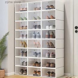 Storage Holders Racks 6 plastic shoe boxes thick transparent drawer boxes plastic shoe boxes Organisational stackable shoe boxes Y240319