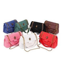 Hip Shoulder Bags Diagonal Designer Handbags Cross Womens Tote Bag Texture Small One Shoulder Chain Square 240311