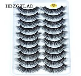 2019 NEW 10 pairs 100 Real Mink Eyelashes 3D Natural False Eyelashes Mink Lashes Soft Eyelash Extension Makeup Kit Cilios 1219881237