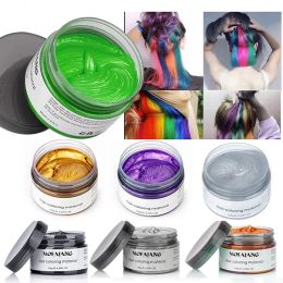 Colour Colour Hair Wax Styling Pomade Silver Grandma Grey Temporary Disposable Hair Gel Festival Celebrate Moulding Colouring Mud Cream