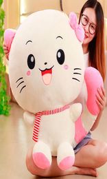 Dorimytrader Kawaii Cartoon Cat Plush Toy Giant Cute Anime Fat Kitten Doll for Girl Friend Gift Deco 70cm 28inch DY505164324615