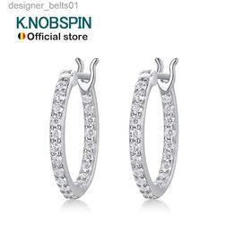 Stud KNOBSPIN 2mm D Colour Moissanite Earring s925 Silver Plated 18k White Gold with GRA Certificates Wedding Hoop Earrings for WomenC24319