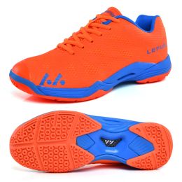 Boots Men Badminton Shoes Men Women Breathable Badminton Sneakers Orange Blue Training Volleyball Sneaker Men Lightweight Tennis Shoes