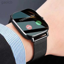 Wristwatches 2024 New Bluetooth Answer Call Smart Watch Men 1.69 Full Touch Dial Call Fitness Tracker IP67 Waterproof Smartwatch Man Women 24319