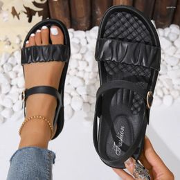 Sandals 2024 Brand Women's Shoes Modern Summer Outdoor Casual Women Peep Toe Buckle Female Zapatillas