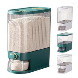 Storage Bottles Rice Dispenser With Measuring Cup Leakproof Cereal Food Bin Organiser Kitchen Box Airtight Jar